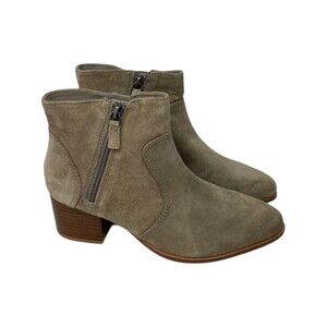 Johnston & Murphy Booties Women's Size 6 M Trista Chestnut Suede Chelsea Boots